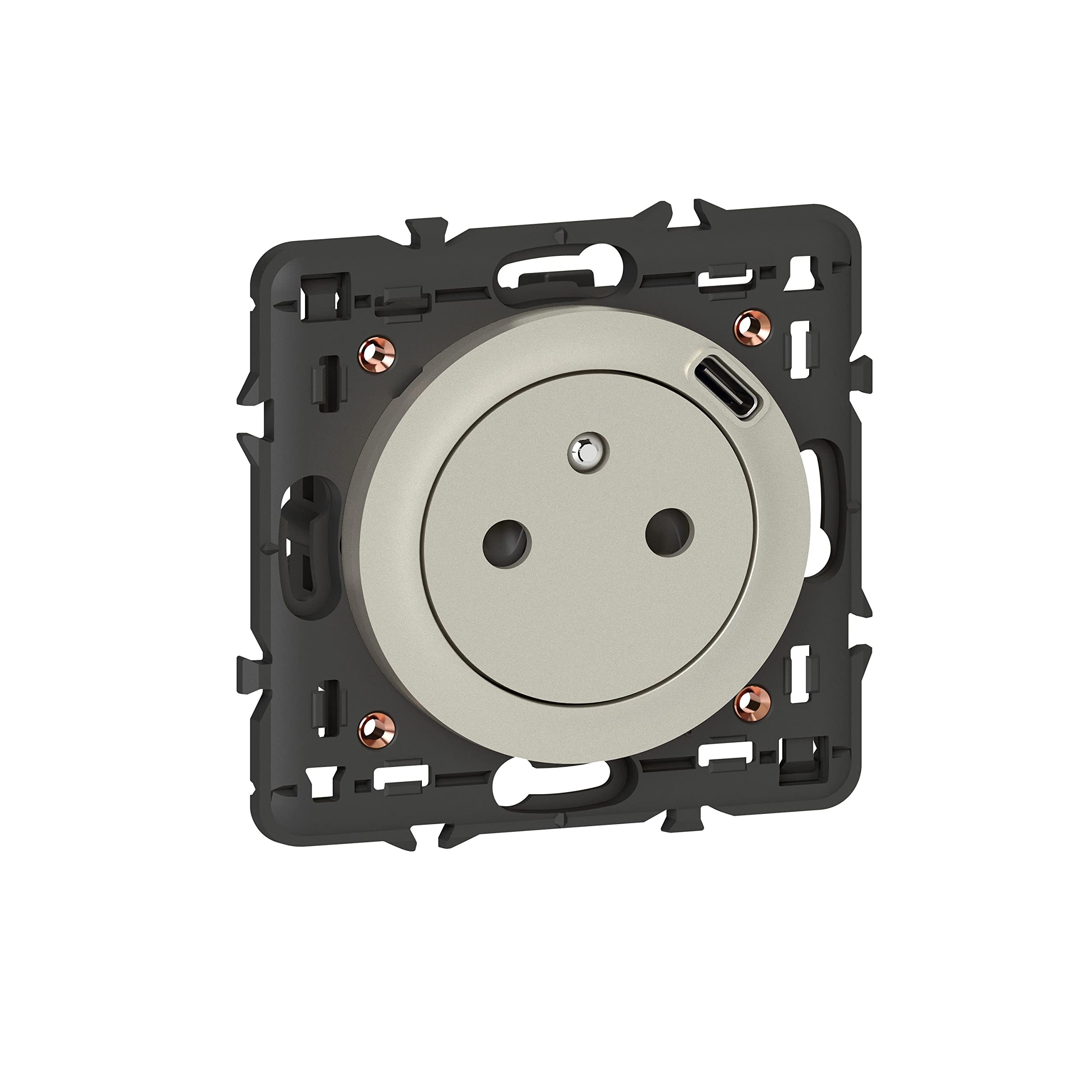 Legrand - Prise de courant Surface Céliane avec chargeur Type-C - 1,5A- 7,5W - Titane