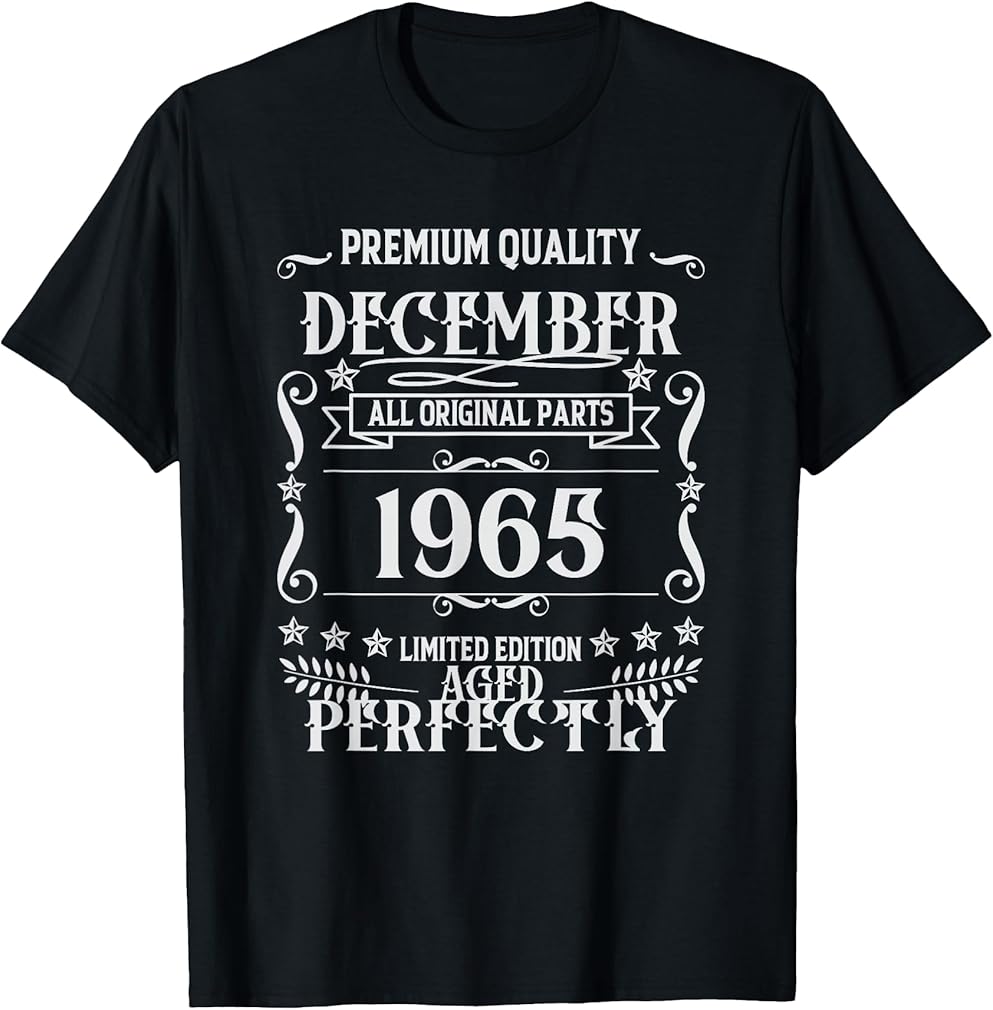 60th Birthday Legends were Born in December 1965 T-Shirt