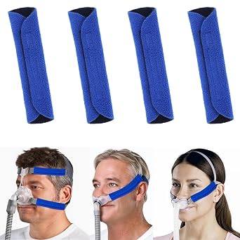 CPAP Strap Cover CPAP Mask Cushion Pads 4 Pack CPAP Headgear Strap Cover Soft Comfort Face Pads for Reducing Cheek Red Marks Indentation