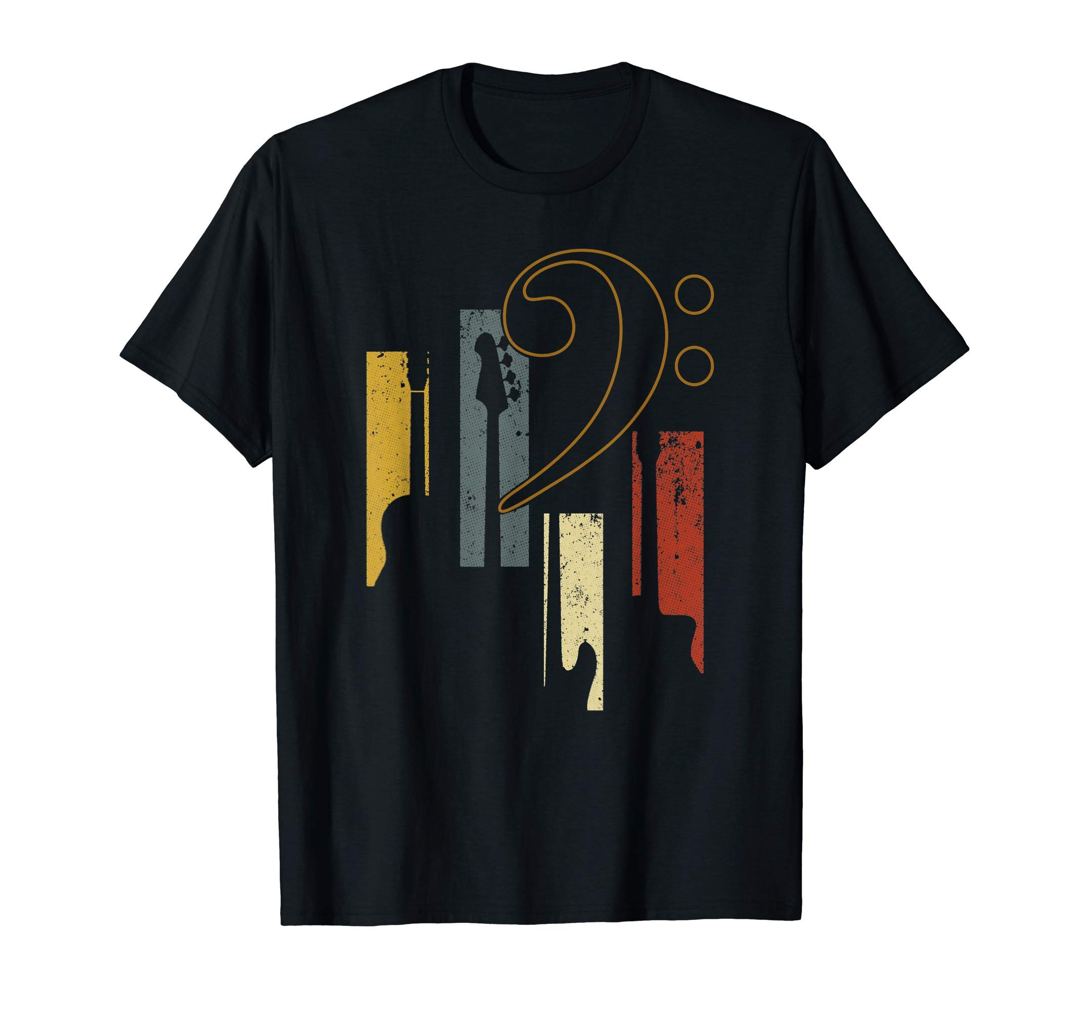 Bass Clef Vintage Guitar Bass Player T-Shirt