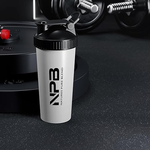 Miniatura 3 de Botella agitadora de Nature's Pure Blend Botella de 22 oz - Sin BPA - A prueba de fugas - Batidor de alambre para mezclar