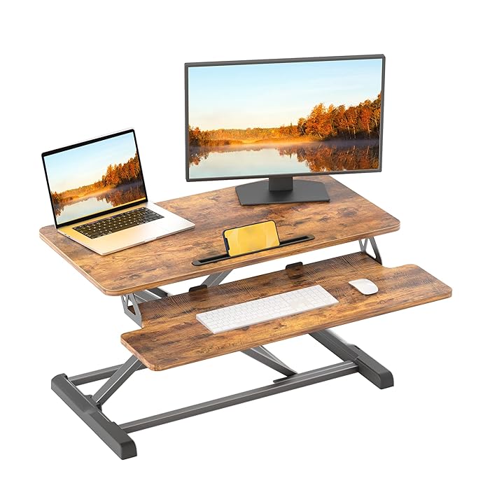 Buy FEZIBO Standing Desk Converter, 32 Inch Height Adjustable Desk