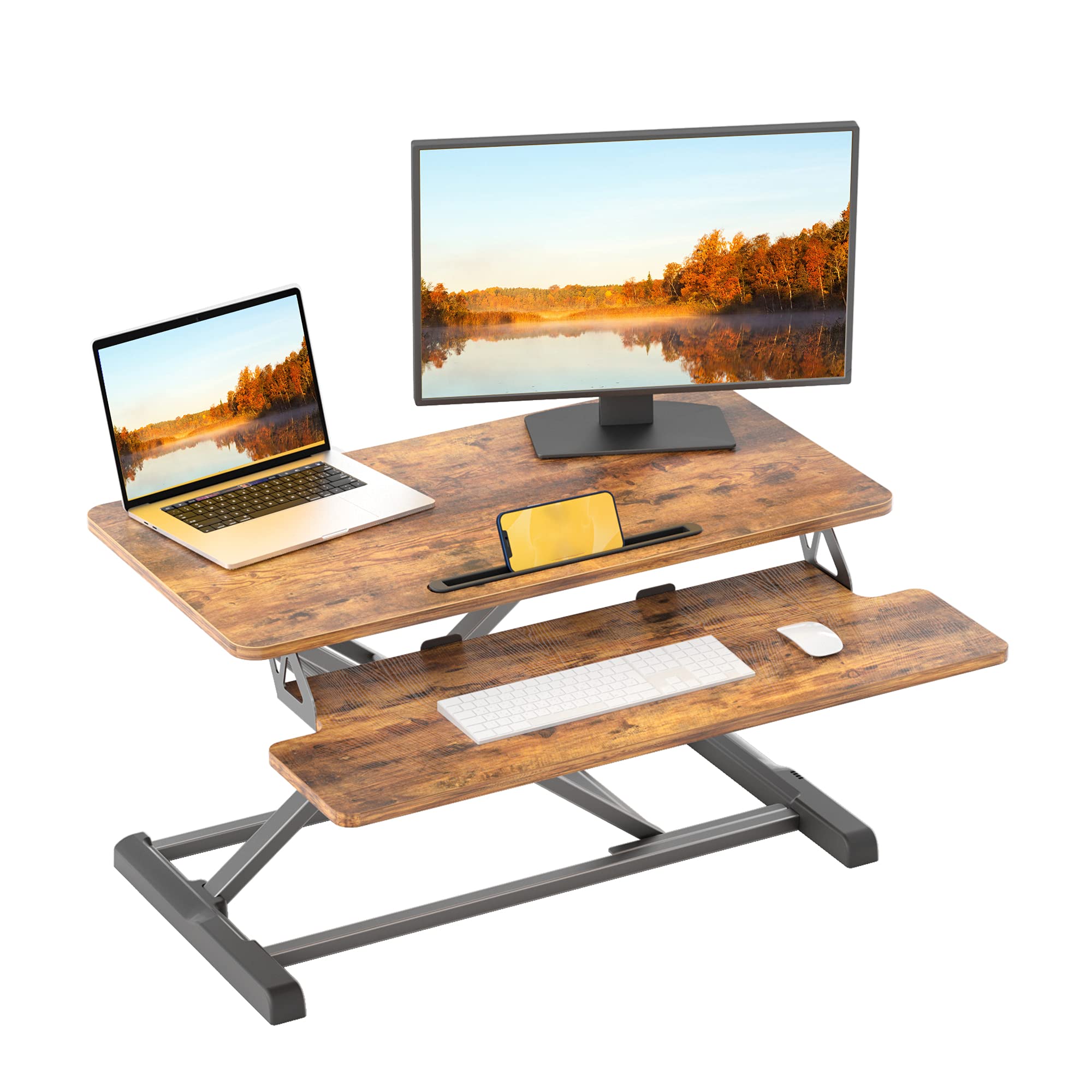 Buy FEZIBO Standing Desk Converter, 32 Inch Height Adjustable Desk