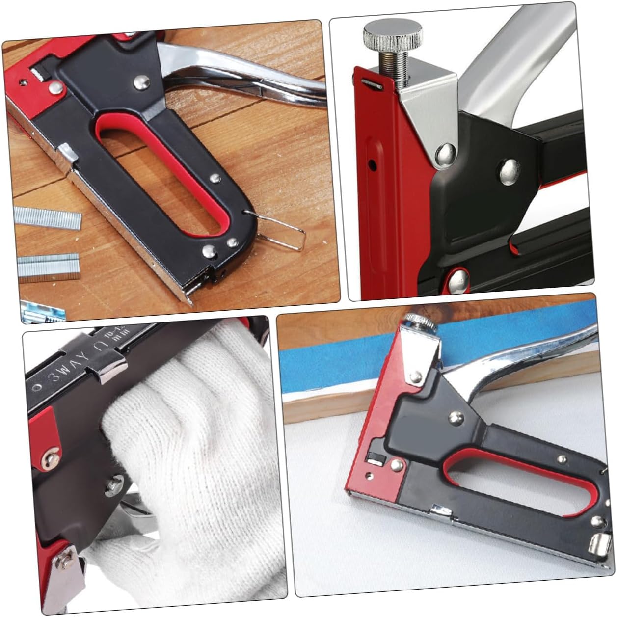 Generic Heavy Duty Handheld Nailer Multi-Function Manual Stapler for Crafts Upholstery Home Projects Ergonomic Design Strong u Shape Nail Compatibility