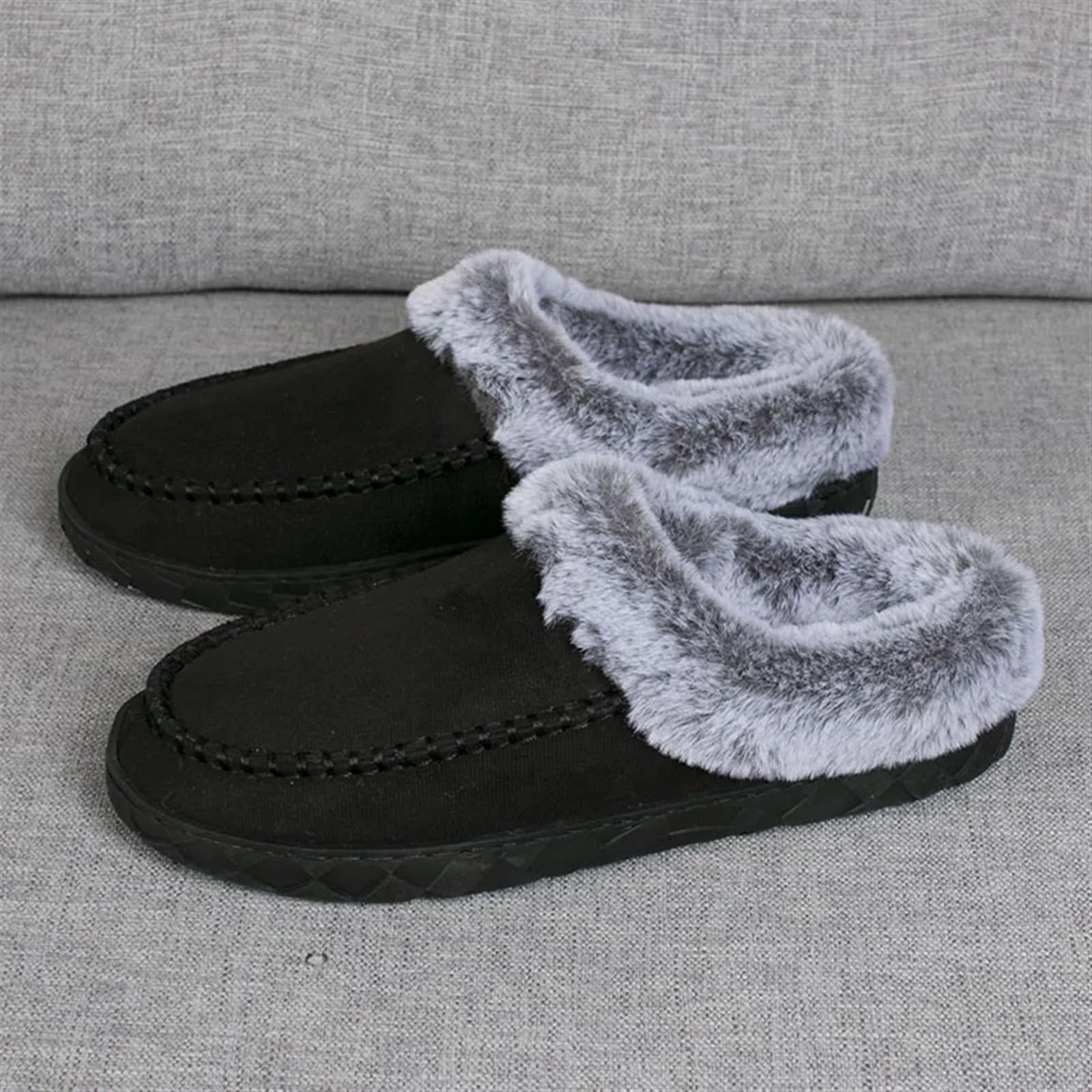 Pantofole da uomo in cotone Pantofole invernali da uomo Scarpe calde Casa Soffici diapositive Pantofola in peluche Camera letto