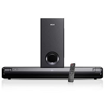 AKAI SigmaX-100 Soundbar Home Theatre 100W with Remote - 1 Year Warranty | 2.1 Channel Sound Bar with 5.25" Sub-Woofer | HDMI ARC, Bluetooth v5.3, USB, Aux Input | Supports TV, PC & Smartphone