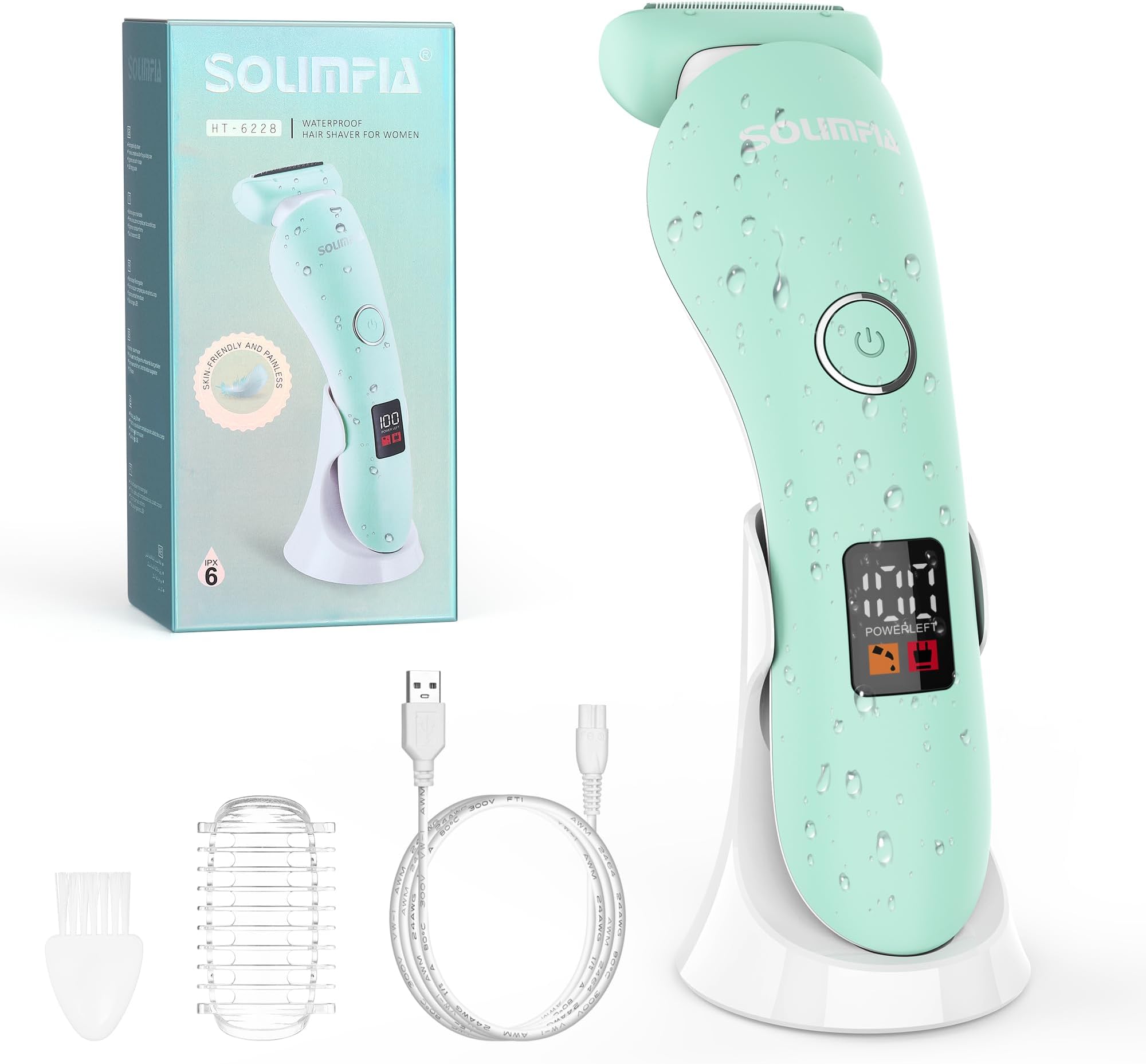 Lady Shavers Electric Shaver for Women Electric Razor for Arm Leg Armpit Bikini Cordless Portable Painless IPX6 Waterproof USB Rechargeable Dry Wet