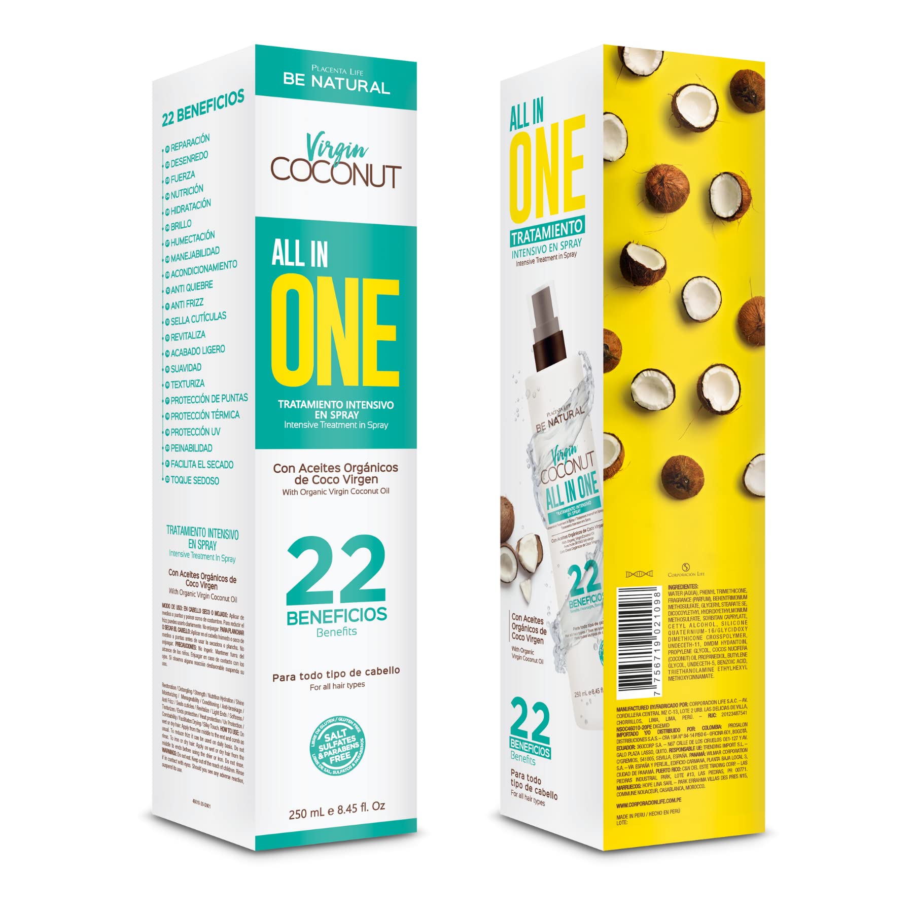 PLACENTA LIFE All In One 250 ml Agent de coiffage