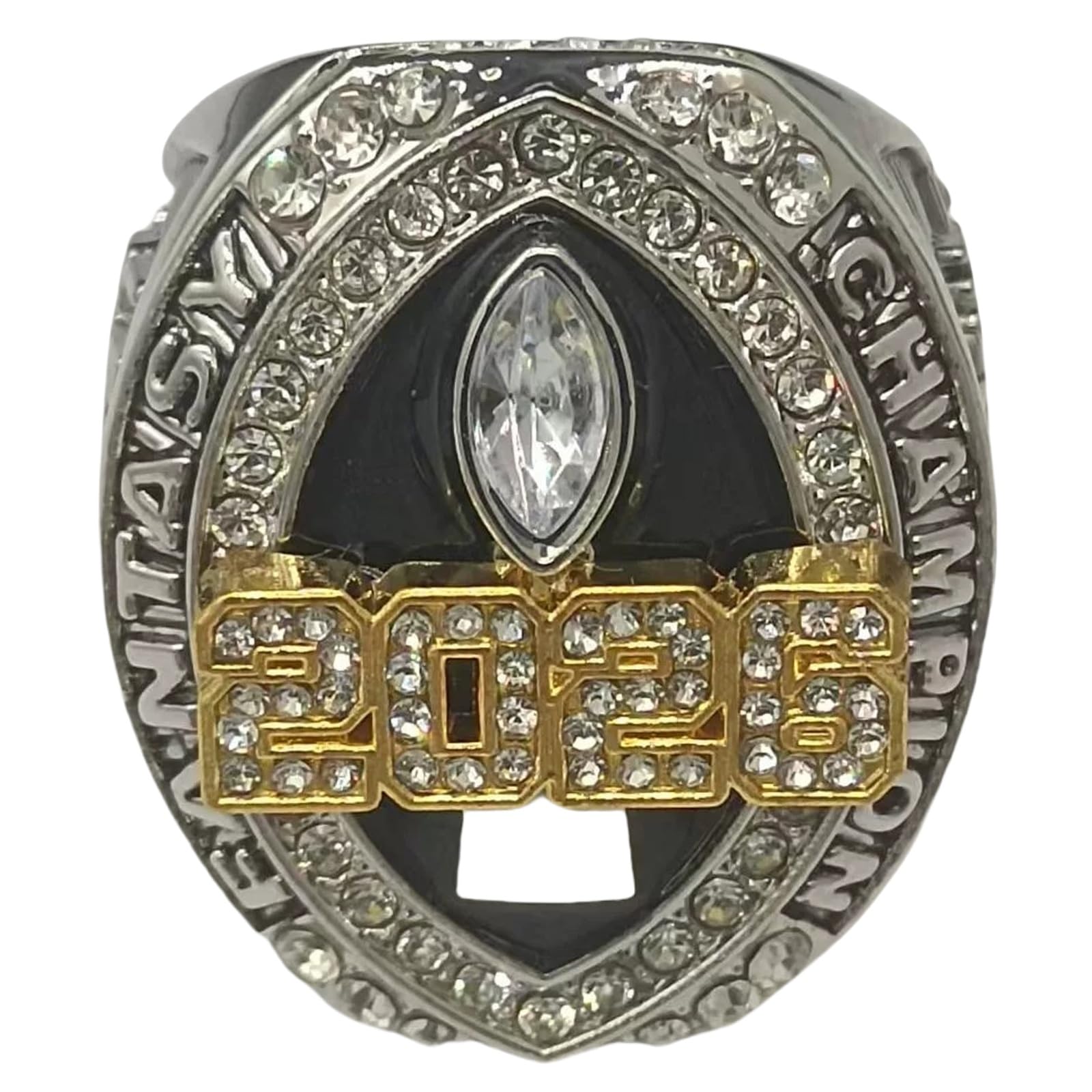 HYKJSHED 2026 Fantasy Football Ring Father's Day Collectibles Championship Ring Display Case