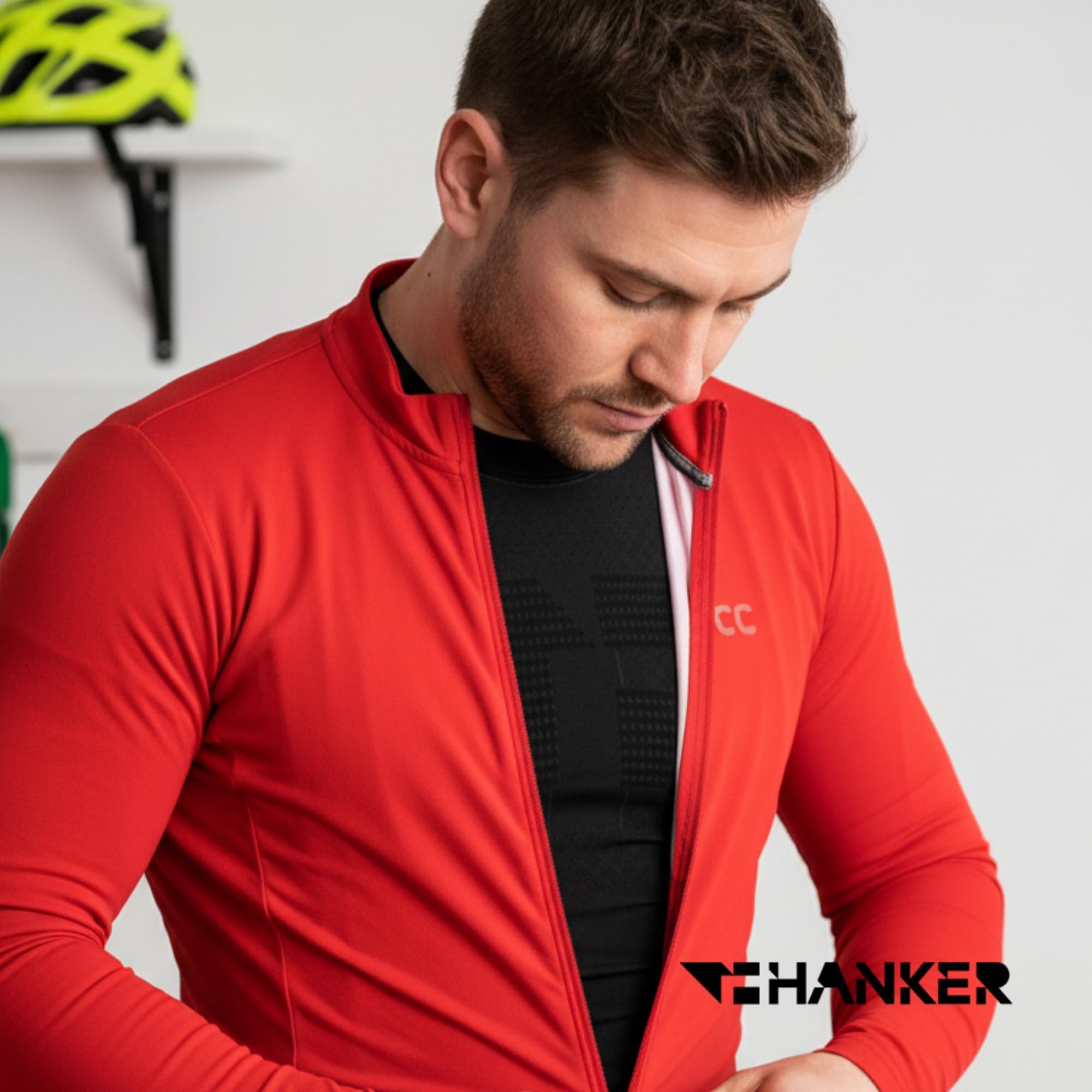 T-shirt thermique de sport de compression unisexe | Manches longues Ajustement idéal pour le cyclisme, la course à pied et le trail running
