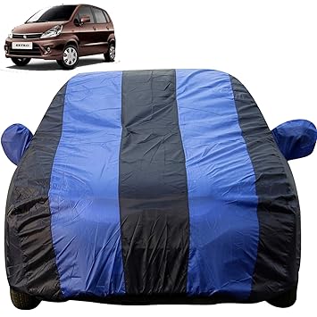 Autofact Car Body Cover with Mirror Pockets Compatible for Maruti Zen Estilo (Triple Stitched , Bottom Fully Elastic , Royal Blue Color)