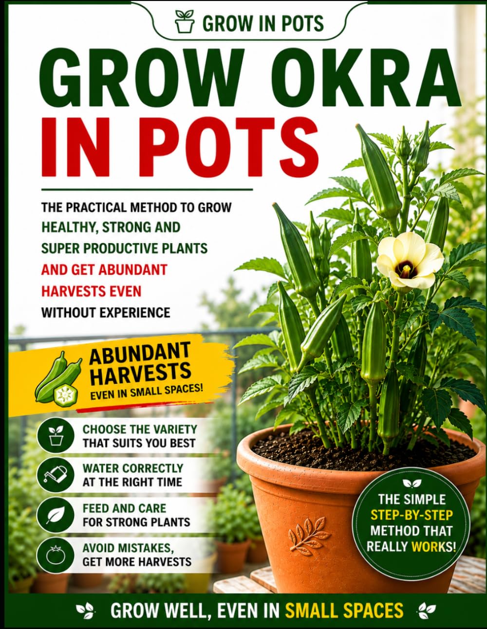 Okra in Pots: A Beginner-Friendly Container Gardening Guide to Growing Okra Successfully on Balconies, Patios, Raised Spaces, and Urban Gardens (Grow in Pots)