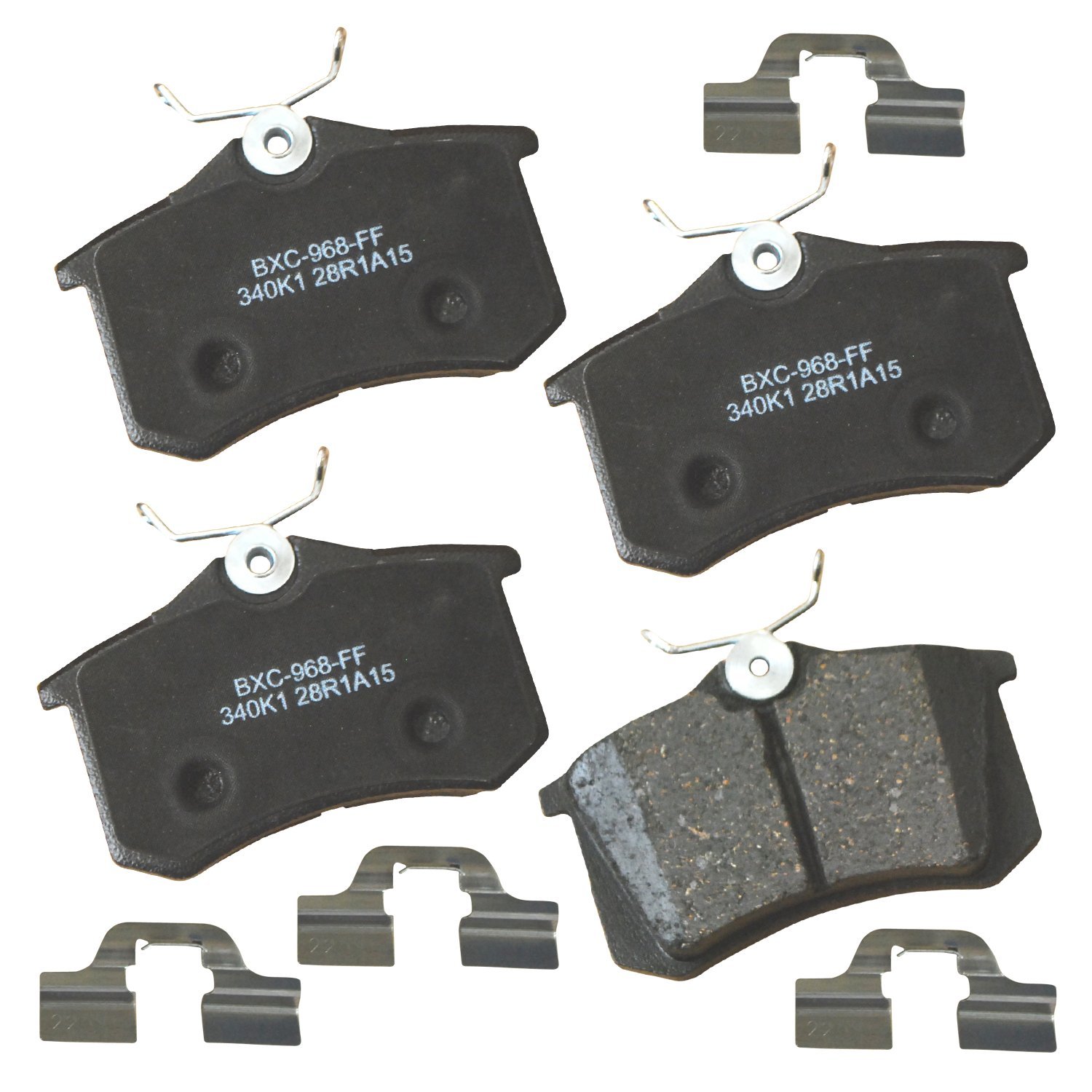 Bendix Premium SBC340K1 Rear Brake Pads for A1,A3,Quattro,A4,A6,A8 Allroad S3,S4,S6,S8,TT,Peugeot 207,208,GT,307,405, Clio,Euro Fluence,Seat Arona,Cordoba,Exeo,Ibiza,Leon,Toledo,Beetle,Corrado,Derby