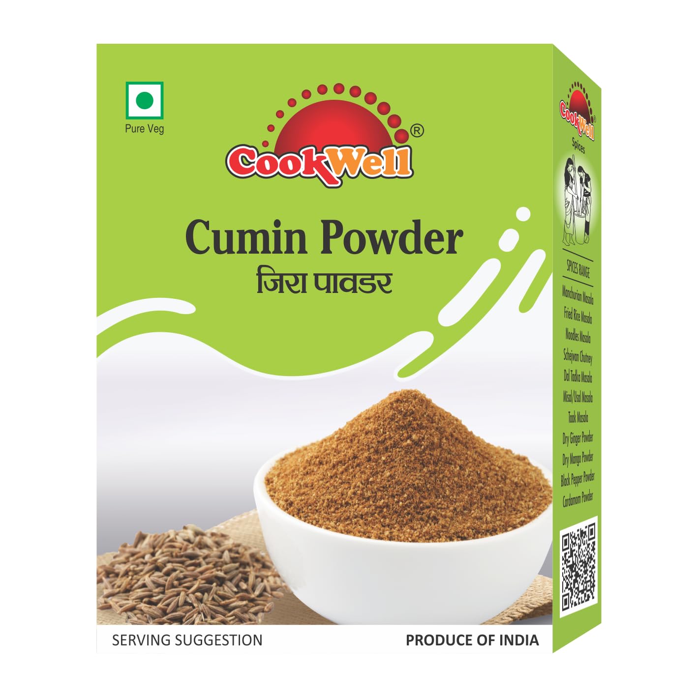 Cookwell Combo of Pure Spices | Cardamom Powder 10gm × 2, Dry Ginger Powder 25gm × 2, Dry Mango Powder 25gm × 2, Black Pepper 25g × 2, Cumin Powder 25g x 2 | Traditional Authentic Indian Cooking Ingredients 3