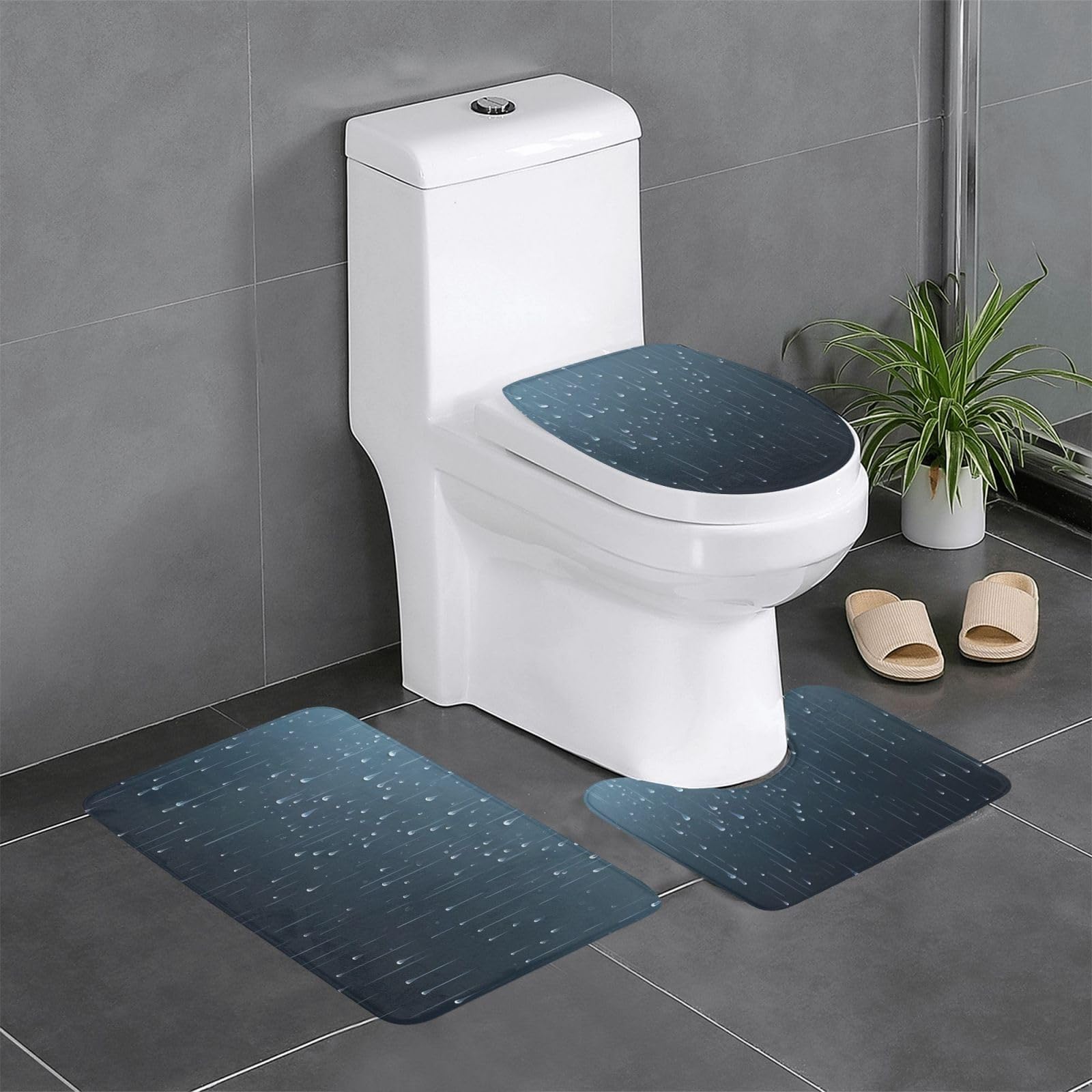 Tapis de salle de bain anti glissade pour résoudre le problème des sols de WC mouillés