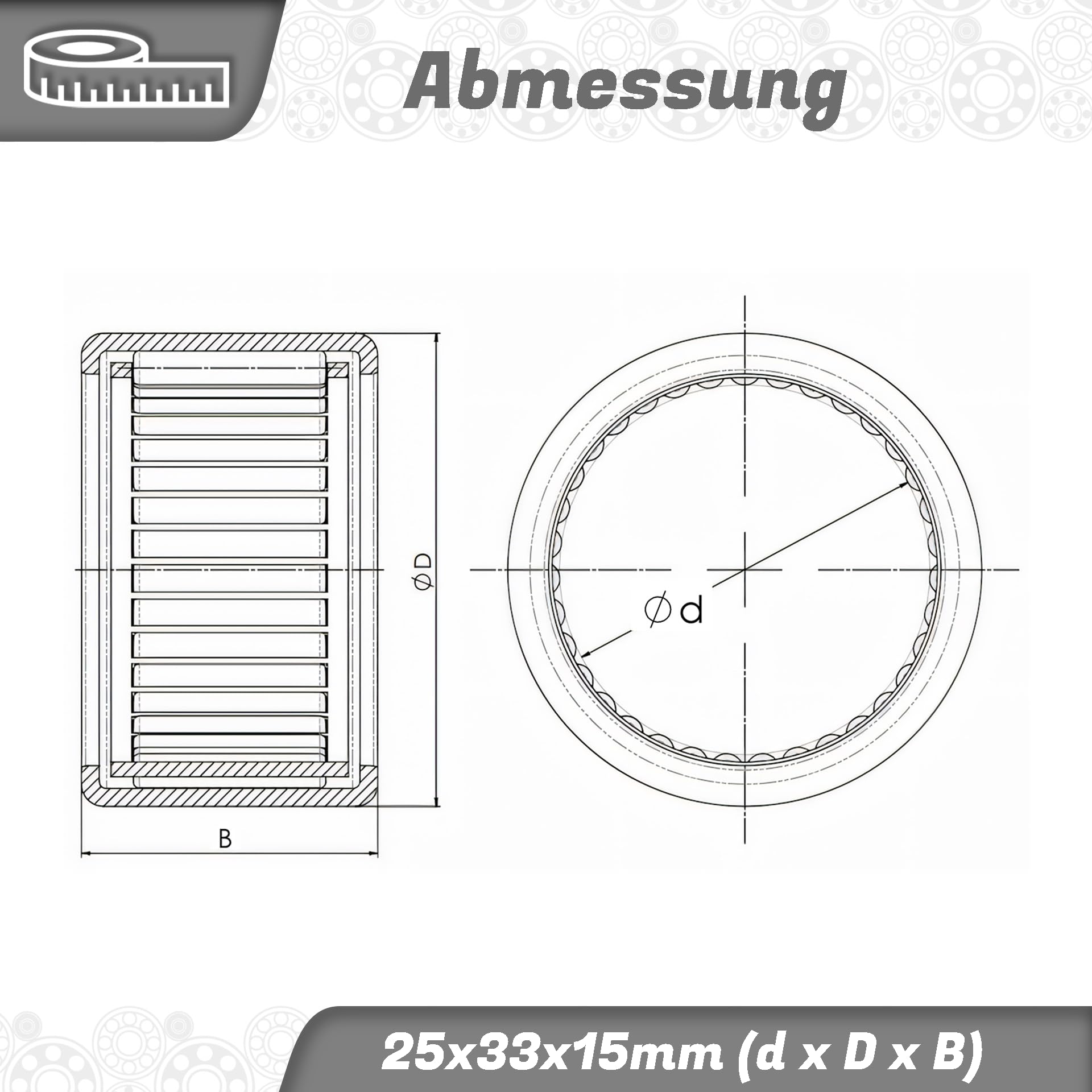 Parts And Parts Manchon D'aiguille Roulement à Aiguilles