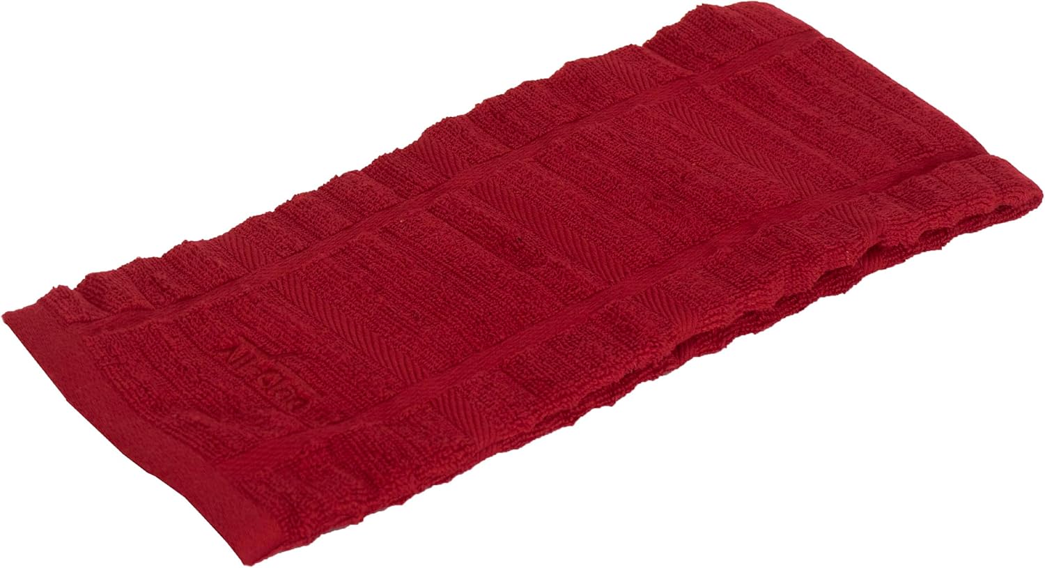 Size 17x 30 Color red All-Clad Solid Kitchen Towel: Highly Absorbent, Super Soft Long Lasting - 100% Cotton, 17x30 Tea Towel for Cleaning & Drying Dishes, Pans, Glassware, or Countertops, , Chili
