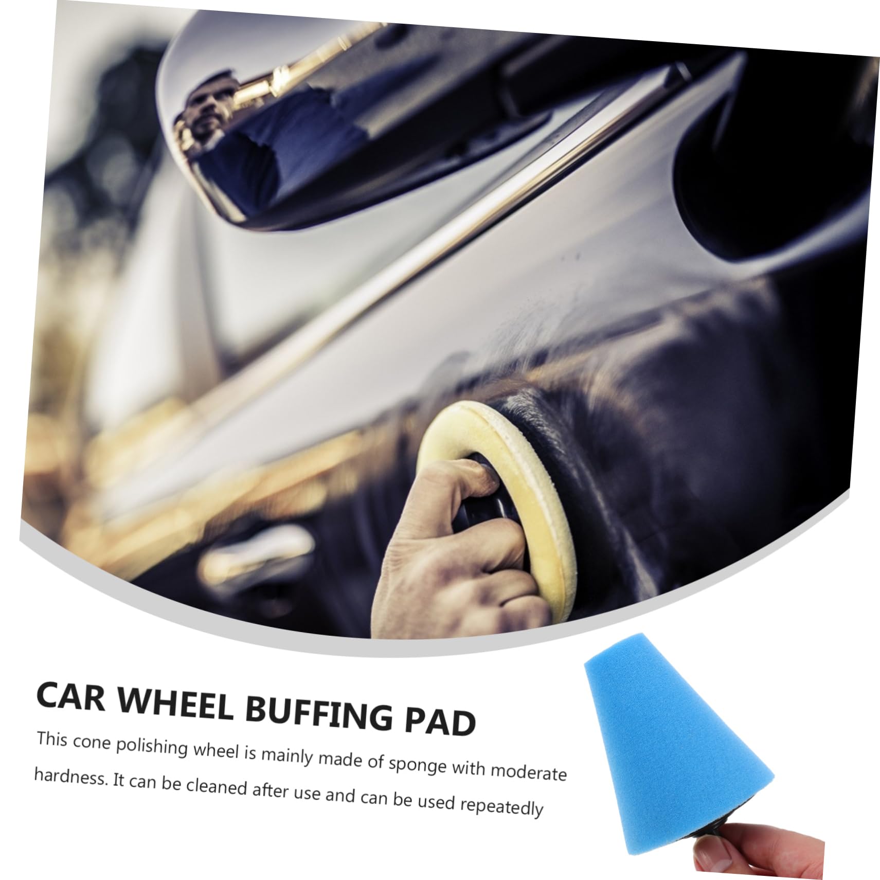 PartyKindom 15pezzi Polishing Cone Per Ruote Auto Tampone Per Lucidatura Spugna Di Accessori Per Pulizia Cerchioni e Bumper Ottimale Per Detailing Auto e Parti Difficili Da Raggiungere