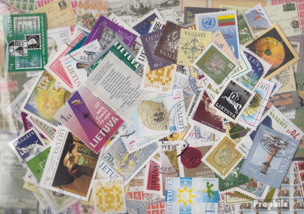 Lituania 100 diversi Francobolli ab 1990 (Francobolli per i collezionisti)
