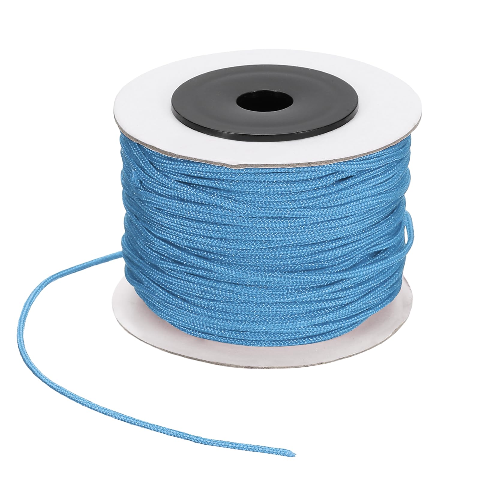 PATIKIL 44 Yard Nylon String for Bracelets, 1.5 mm Nylon Rope Cord Braided Ornament Lanyard Thread Universal Blinds Pull Strings for DIY Craft Bead Bracelet Making, Light Blue