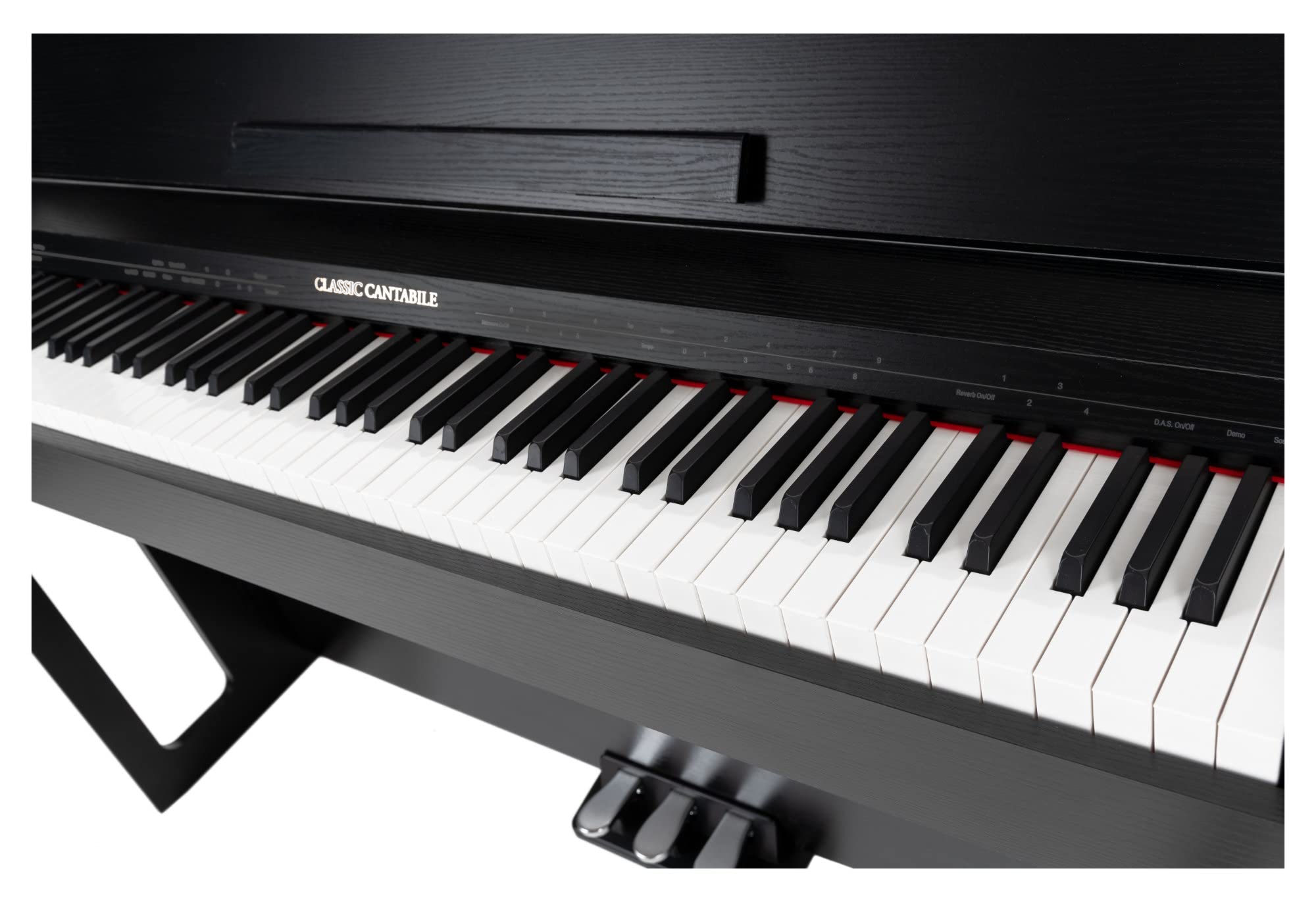 Classic Cantabile DP-S1 SM E-Piano Schwarz matt Set, Digitalpiano | 88 gewichtete Tasten mit Hammermechanik, 64-fache Polyphonie, Anschlagsdynamik in 5 Stufen einstellbar, 1 interner Demo-Song