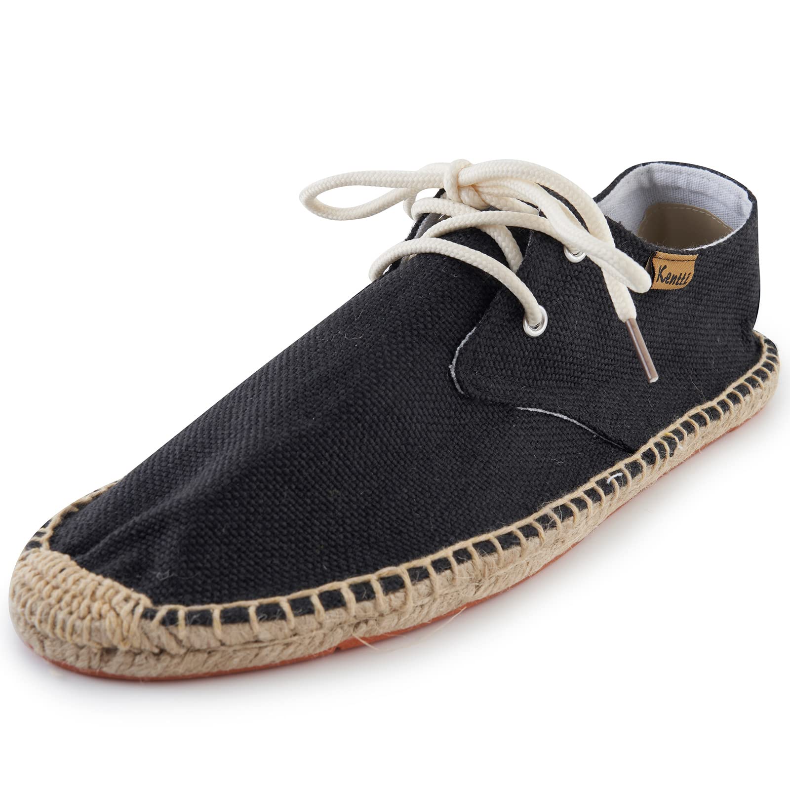 kentti Men's Lace up Casual Canvas Slip on Flat Espadrille Shoes-picture-27