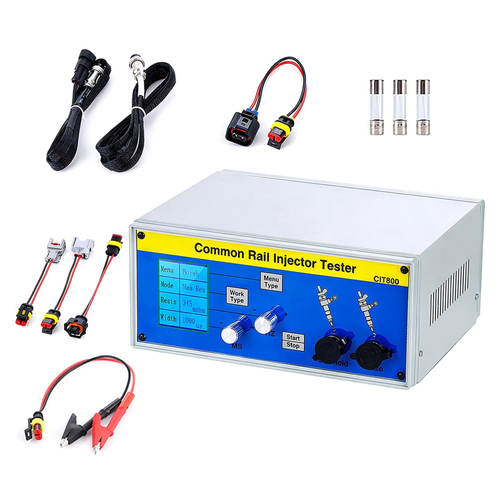 Herramienta de Calibración de Inyectores para Especialistas Diagnosis/Probador de Inyectores Diesel para Uso Pesado,Tester Common Rail para Flujo de Carburante(CIT800)