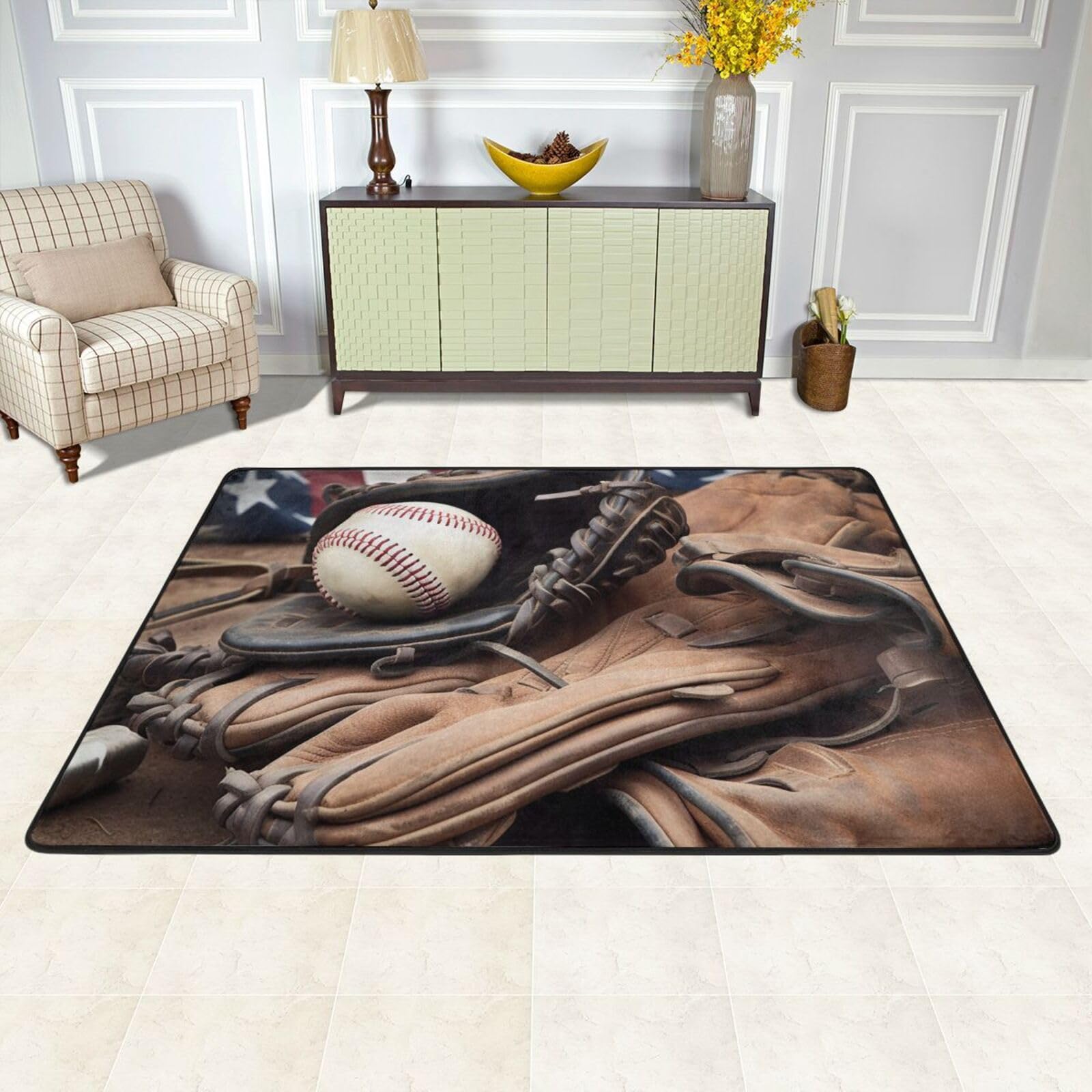 Grand tapis de sol doux haut de gamme pour décoration d'intérieur moderne