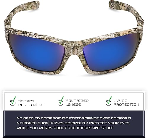 Miniatura 201 de Nitrogen - Gafas de sol deportivas polarizadas envolventes para hombre y mujer, UV400, para conducir, pescar, correr, andar en bicicleta, gafas