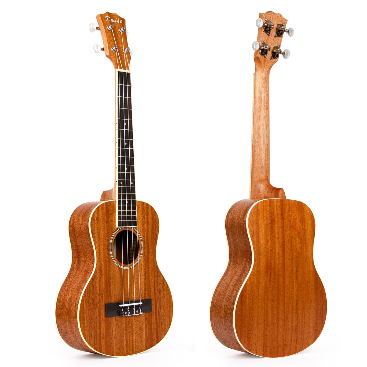 Kmise Laminiertes Mahagoni Decke Tenor Ukulele 66 cm Hawaii Gitarre Rosette Schallloch Abalone matt W/Tasche