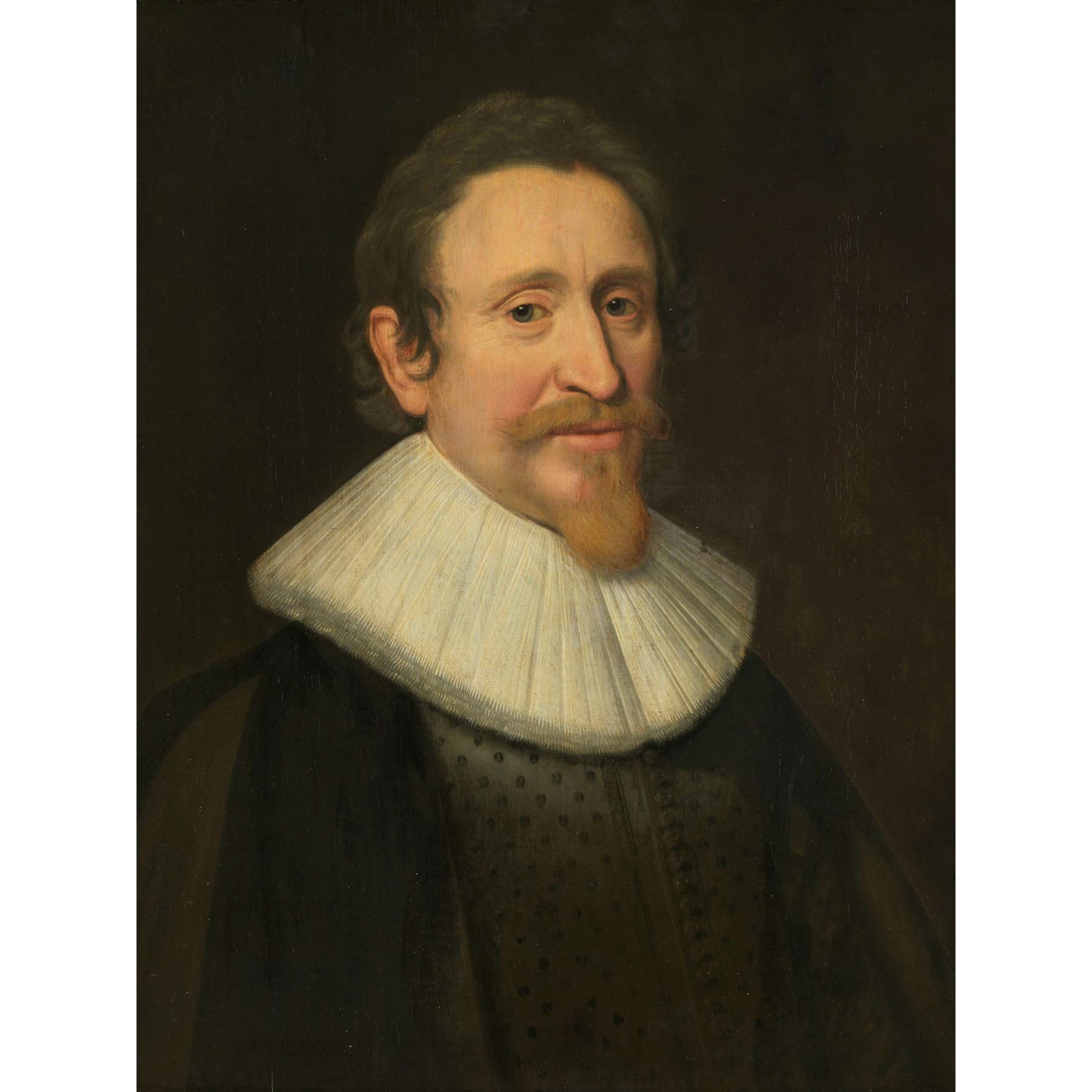 Van Mierevelt Portrait Hugo Grotius Premium Wall Art Canvas Print 18X24 Inch