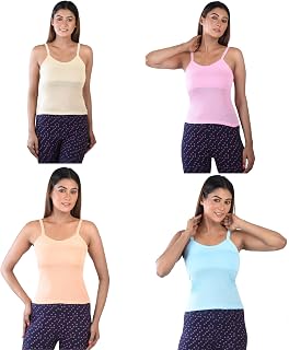 Ginash Women's Cotton Slips (Pack of 4) Price In India