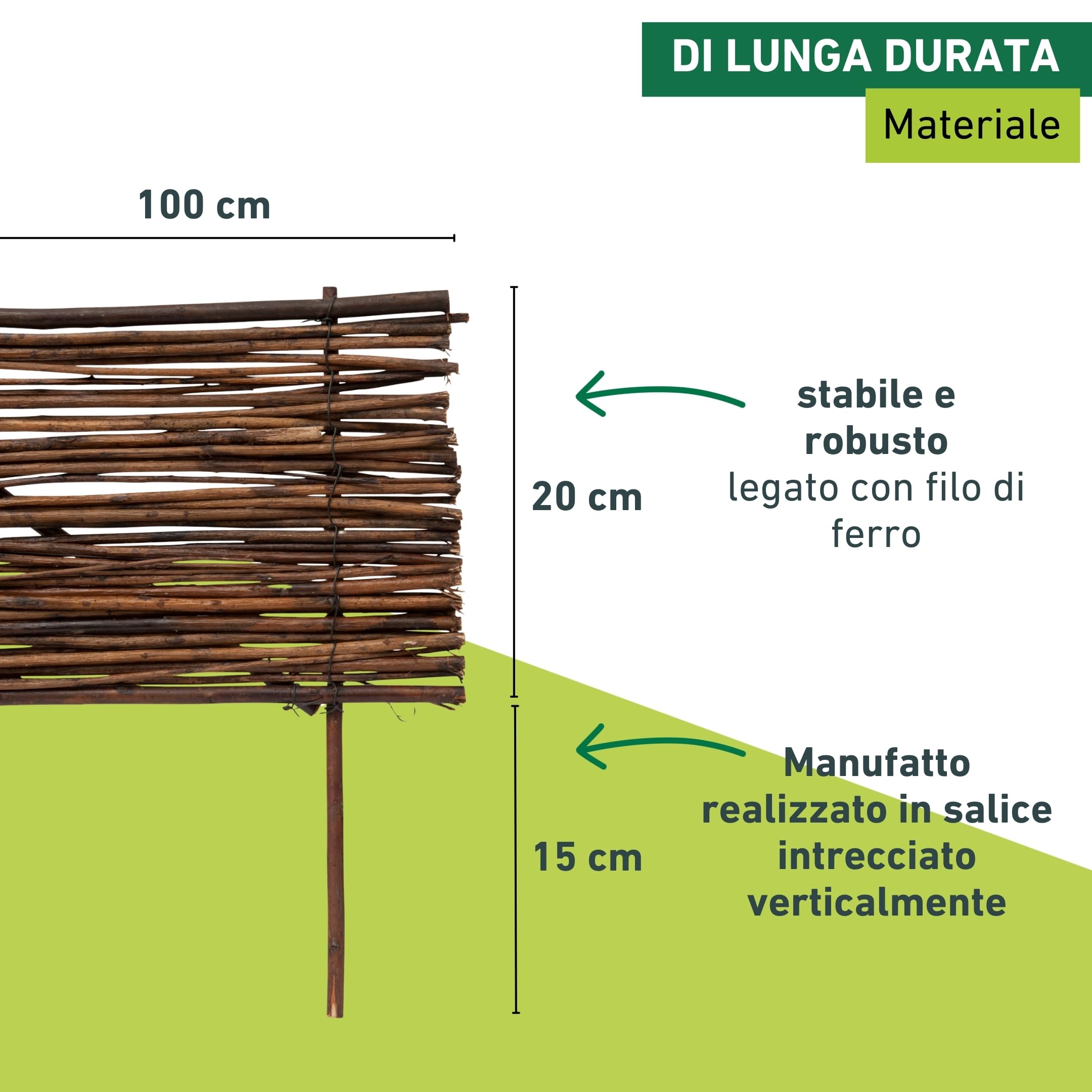 Bordura per piante in legno L 100 x H 35, Sp 2.1 cm | Leroy Merlin