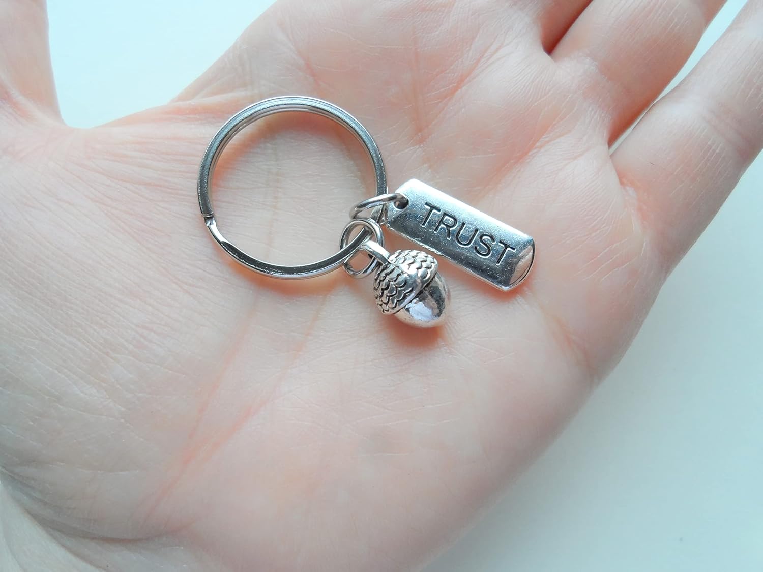 Acorn Charm Keychain with Trust Charm - Peter Pan's Kiss - Image 3