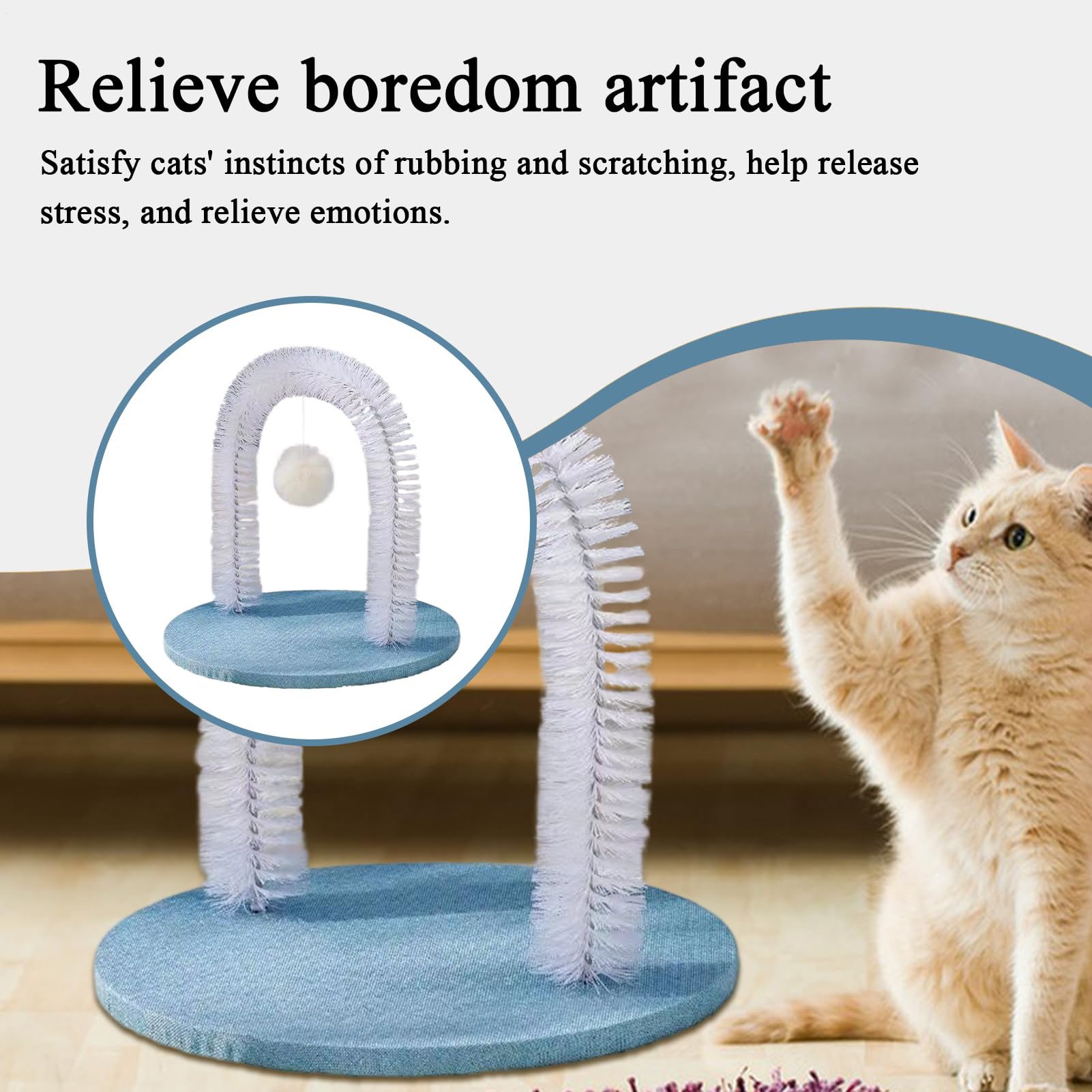 Grattoir pour chat – Toiletteur de massage pour l'arche de chat | Tapis à arche pour chats | Éliminateur de perte de poils, poteau de frottement pour chats, design arches pour massage de la tête