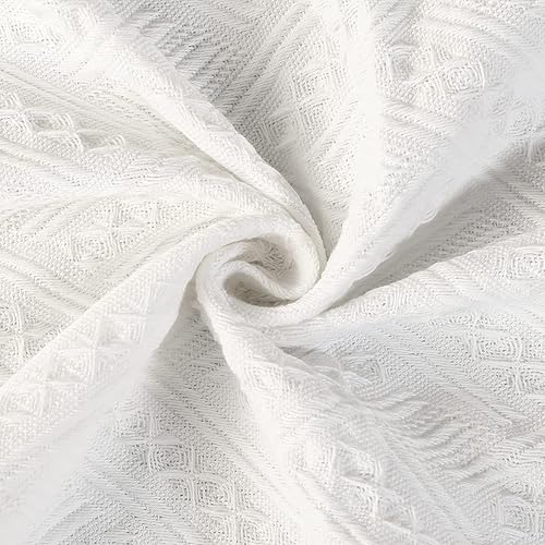 Miniatura 6 de MEETSKY Funda blanca para sofá, funda para sofá biplaza reclinable, futón, protector lavable, de tela gruesa transpirable, decoración de sala de