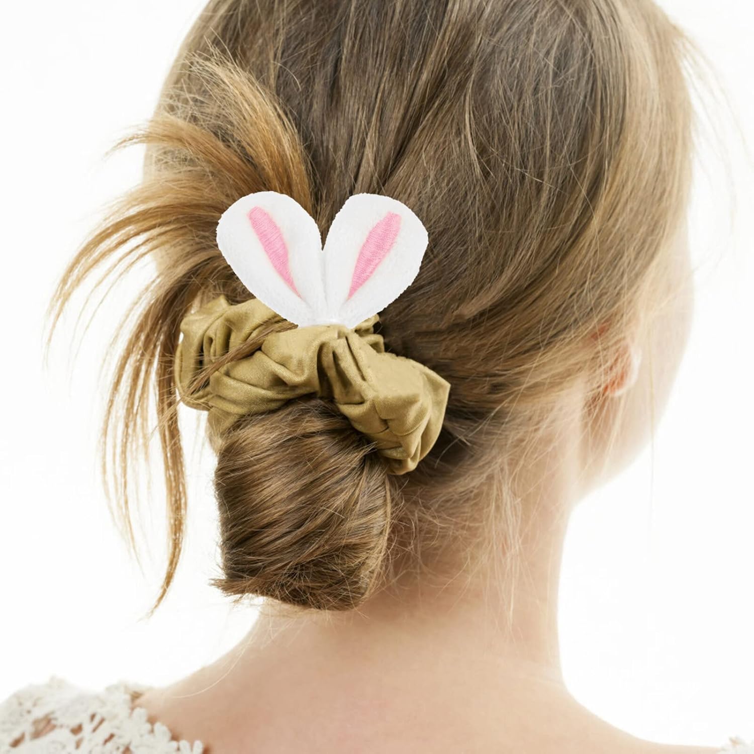 Ciieeo 20pcs Bunny Ear Ornament Mini Easter Rabbit Ear DIY Felt Animal Ears Accessory for Craft Hair Clips Charm Stuffed Animal Doll Decoration for Jewelry Making Pink