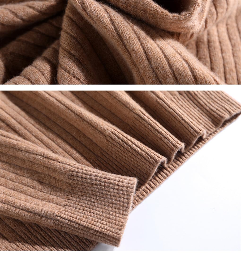 Jegsnoe Damen Wolle Rollkragenpullover Frauen Winter Warm Langarm Strickpullover Herbst Pullover Pullover
