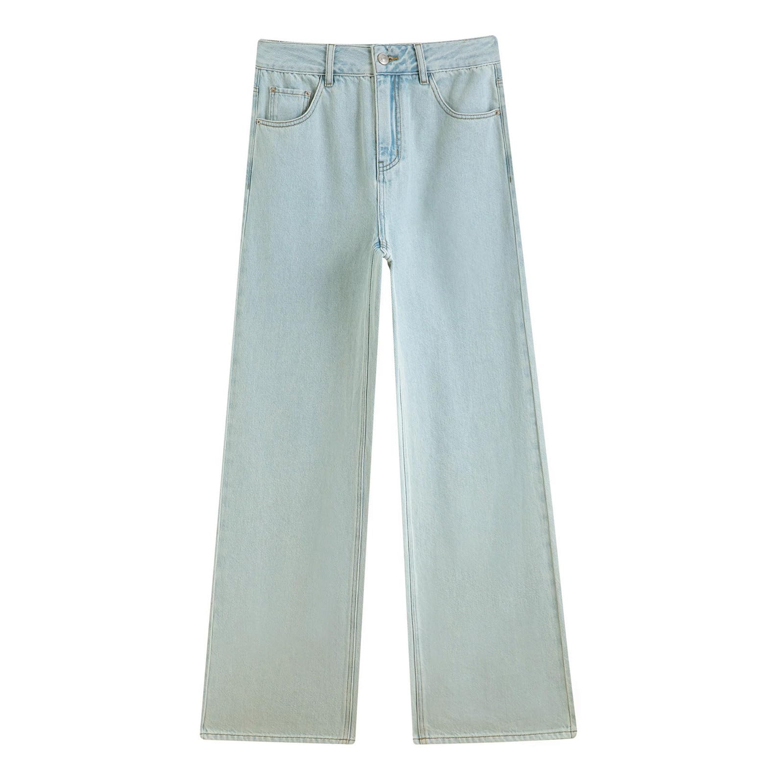 Pantalones Vaqueros para Mujer Tiro Alto Rectos Verano Ajustados Casuales Jeans para Mujeres