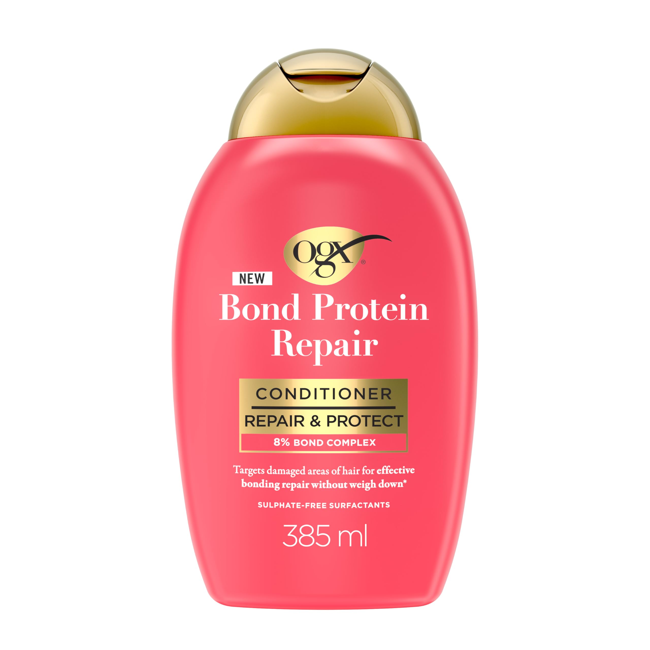 OGX Balsamo Bond Protein Repair, Balsamo capelli secchi e danneggiati con Tecnologia Lipi Pro Shield e Agenti Idratanti, Trattamento ristrutturante e districante per capelli più sani e forti, 385ml
