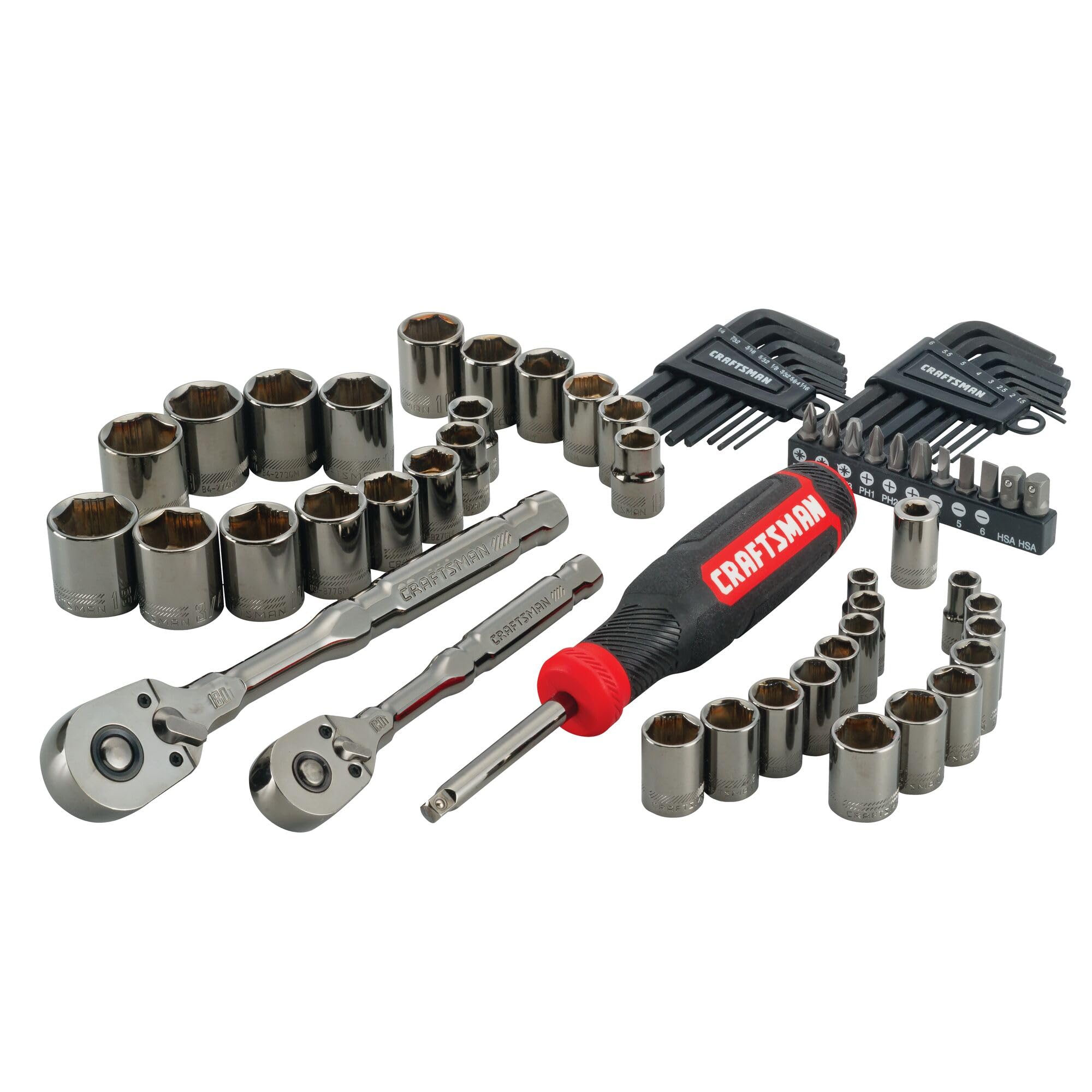Amazon.com: CRAFTSMAN OVERDRIVE 64-Piece Gunmetal Chrome