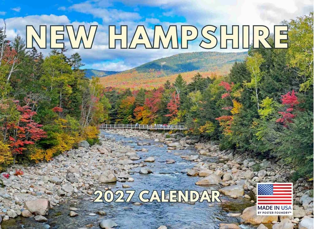 New Hampshire Calendar 2027 Monthly Wall Calender 12 Month — image 1