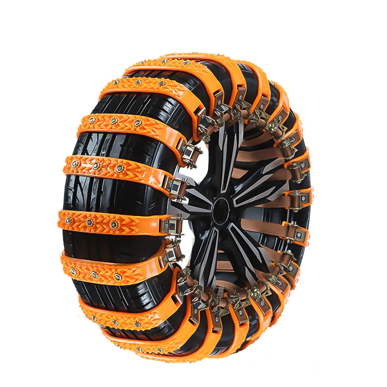 kyaoayo Catene da neve universali, Tire Snow Chains, 6 pezzi, catene da neve universali per pneumatici di larghezza 165 – 265 mm, catene di emergenza per la maggior parte delle autovetture,