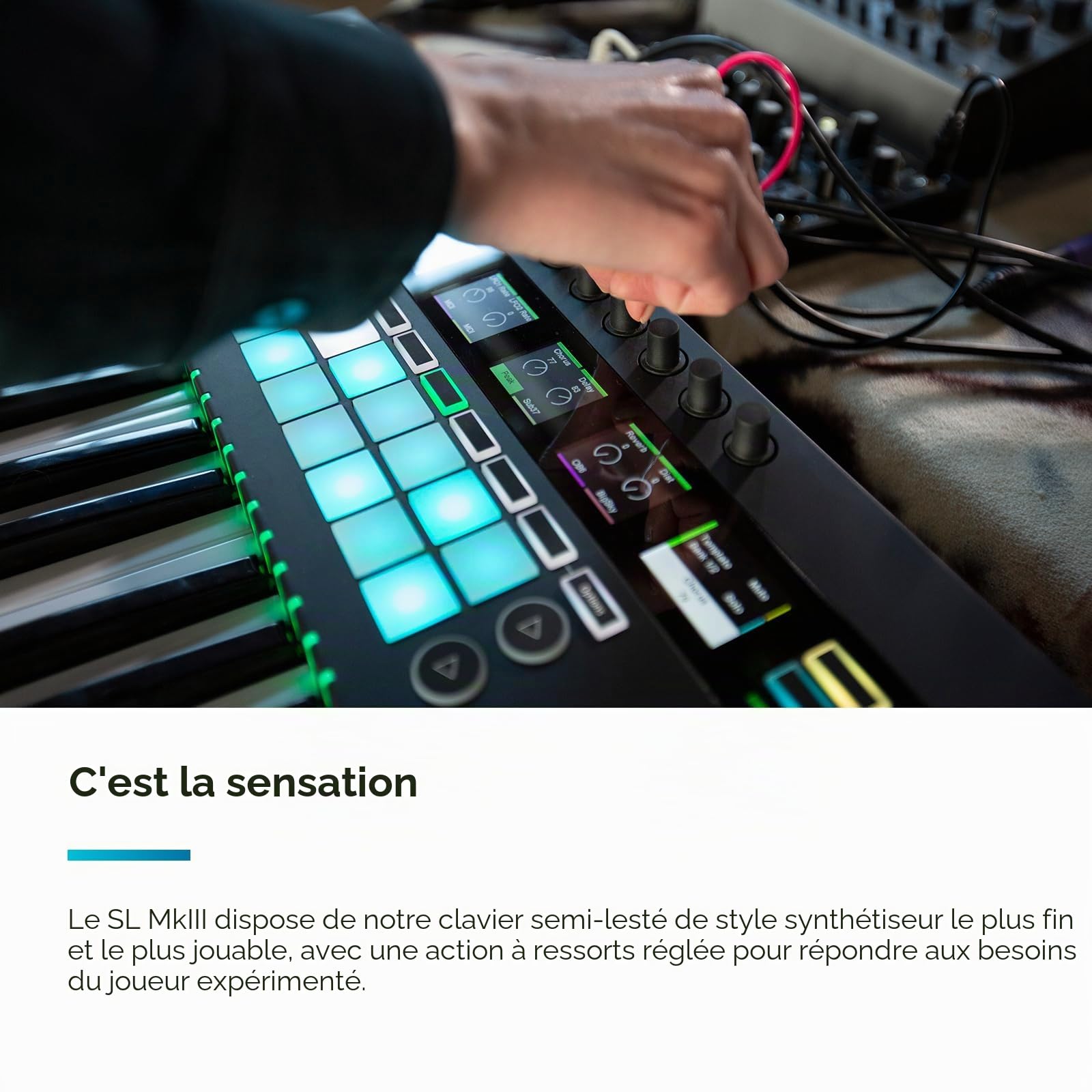 Novation 61SL MkIII Clavier maître MIDI de 61 touches et séquenceur offrant une intégration avec les STAN