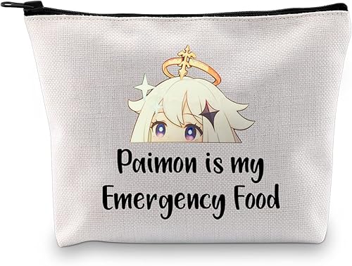 JXGZSO Genshin - Bolsa de cosméticos inspirada en Paimon is my emergencias de alimentos viajeros regalo, Paimon,
