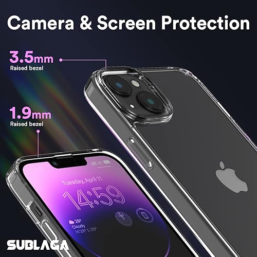 Miniatura 4 de Funda para iPhone 14 Plus Clear Armor para iPhone 14 Plus, antiamarilleamiento Funda protectora a prueba de golpes Protección militar certificada