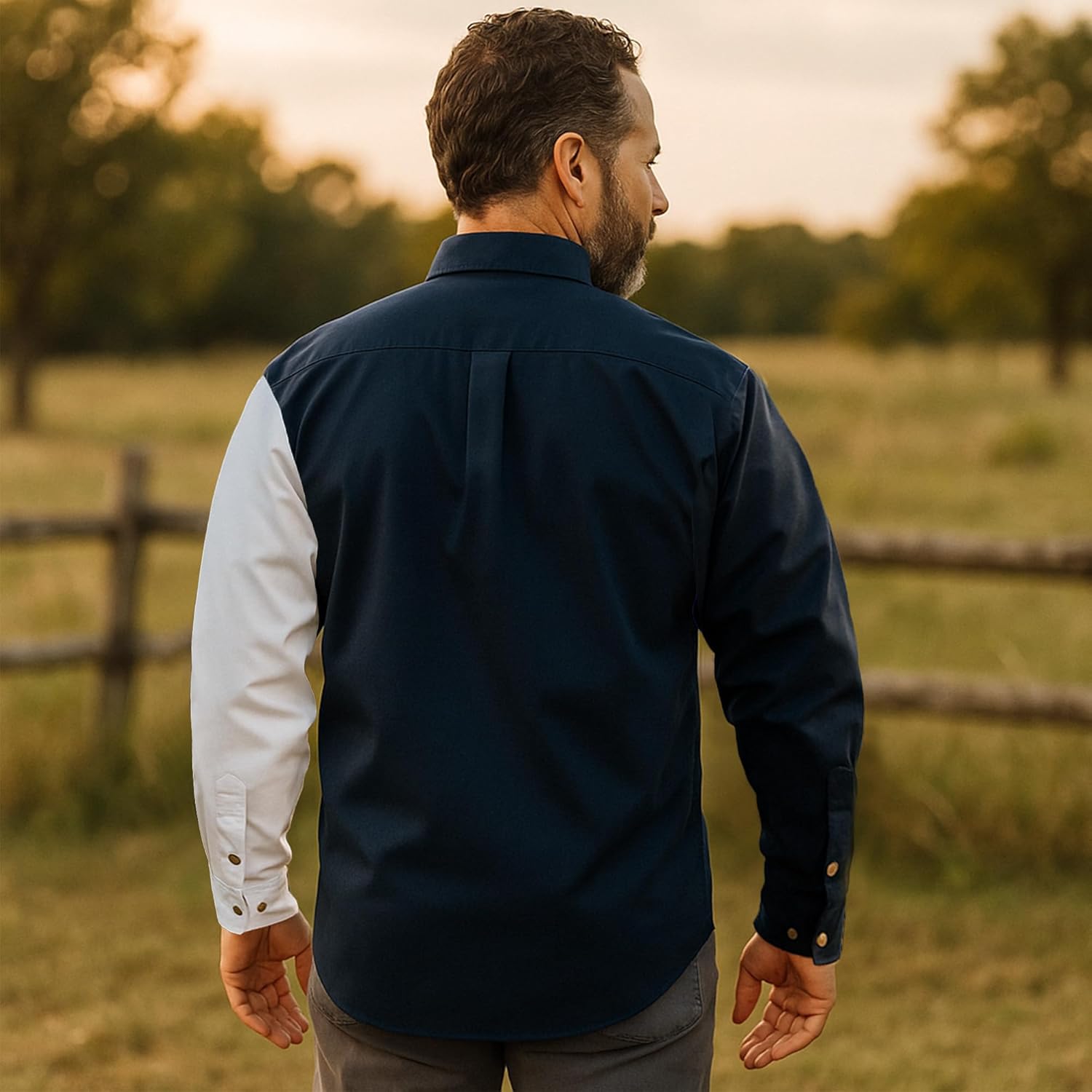 Texas Flag Long Sleeves Twill Shirt