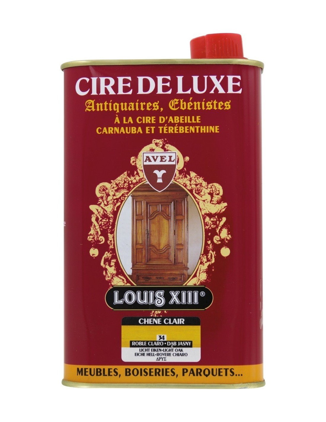 Louis XIII | Cera Líquida 500 ml | Cera para Muebles, Suelos y Elementos de Madera (Roble Claro 34)