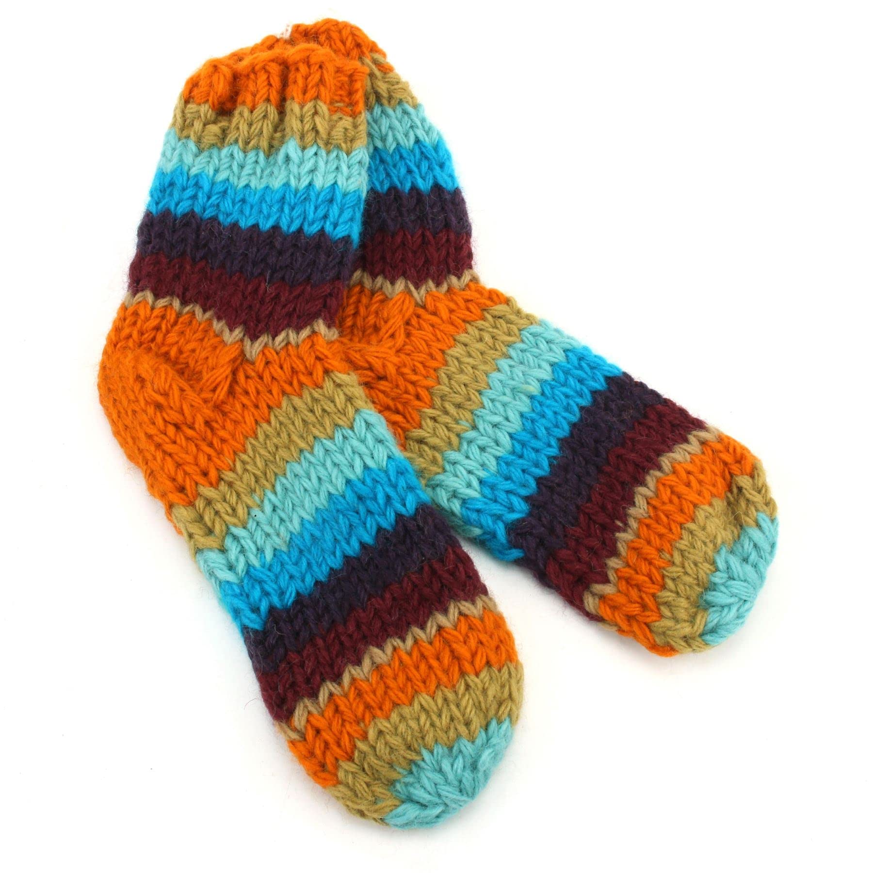 Loudelephant Unisex Stripe Retro C Hand Knitted Wool Ankle Socks