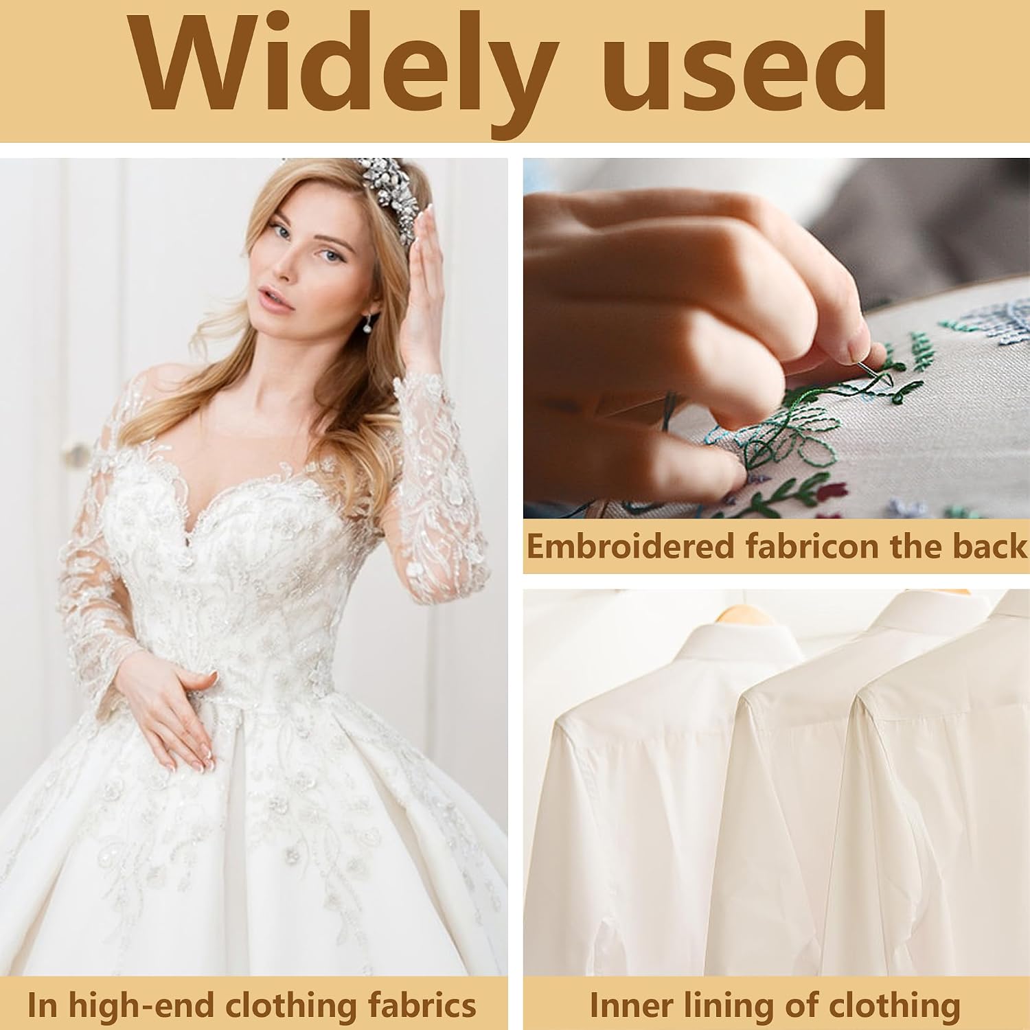 codree 13" x 22 Yd Extra Long Soft & Cozy Embroidery Stitch Cover - Washable Iron On Soft Touch Embroidery Backing - Prevent Scratchy Stitch Covering for Sewing